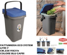 STEFANPLAST SF70792 Pattumiera home Eco System lt 7 Blu Capri