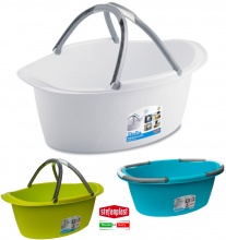 STEFANPLAST SF854 Superbacinella Ovale Stella 25 Litri Bianco Azzurro Glicine