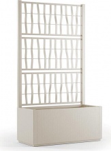STEFANPLAST SFV68600 Fioriera per Esterni con Grigliato 80x36x140 cm Gesso Ethica