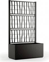 STEFANPLAST SFV68601 Fioriera per Esterni con Grigliato 80x36x140 cm Grafite Ethica