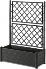STEFANPLAST SFV80116 Fioriera per Esterni con Grigliato 100x43x142 cm Antracite Italia