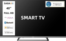 Saba SA40SM10VDA Smart TV 40" Full HD LED Vidaa DVBT2CS2 Classe E Grigio