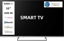 Saba SA55KM10VDA Smart TV 55" 4K Ultra HD LED Vidaa Dolby Audio Classe G Nero