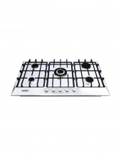 Samet APOLLO90GHISA Piano Cottura 5 Fuochi a Gas 86 cm 1 Bruciatore Wok Inox