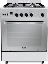 Samet C6640GEXFTPC Cucina a Gas 4 Fuochi Forno a Gas Ventilato 60x60 Cl.A Inox Stromboli