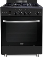 Samet C6640GEXFTPC Cucina a Gas 4 Fuochi Forno a Gas Ventilato 60x60 Cl.A Nero Stromboli