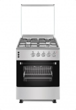 Samet FLORA60 Cucina a Gas 4 Fuochi Forno a Gas Ventilato 60x60 Coperchio Inox Flora 60