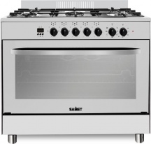 Samet H6950EPXFTPCM Cucina a Gas 5 Fuochi Forno Elettrico Ventilato 90x60 Cl.A Inox Stromboli