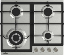 Samet SANSONE60IX Piano Cottura a Gas 4 Fuochi 60 cm in Acciaio Inox colore Inox