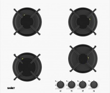 Samet VENERE2024WHITE Piano Cottura a Gas 4 Fuochi 60cm Materiale Vetro colore Bianco Venere60BI