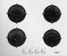 Samet VENERE60BI Piano Cottura a Gas 4 Fuochi 60cm Materiale Vetro colore Bianco