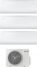 Samsung 2X AR50F09C1BHNEU + AR50F12C1BHNEU+AJ052TXJ3KG Climatizzatore Trial Split Inverter 9+9+12 Btu A+++A++ Luzon S2