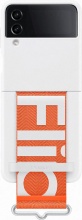 Samsung EF-GF721TWEGWW Silicone Cover con Strap per Galaxy Z Flip4, Bianco
