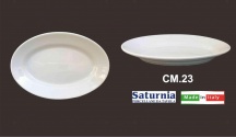 Saturnia T01001026 Vassoio Ovale Tivoli cm 23 Porcellana Bianco