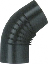 Save Fumisteria 3836i3882 Gomito Legna 45� Classic Nero Opaco cm 14
