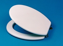 Savini CLASSICO Copriwater in Legno e Poliestere Tavoletta WC cm 37x44 colore Bianco