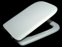 Savini CONCA Copriwater in Legno e Poliestere Tavoletta WC cm 34x41,3 colore Bianco