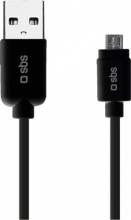 Sbs LTHL200 Cavo dati e ricarica USB 2.0Micro-USB 1m Nero