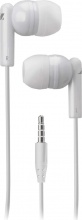 Sbs MHINEARW Auricolari Cuffie con Microfono Tasto di Risposta Jack 3.5mm Bianco