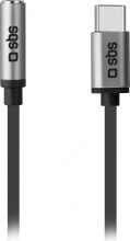 Sbs TEADAPTJACKTYCK Adattatore da USB-C Maschio a Jack 3.5mm Femmina Nero