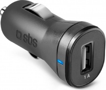 Sbs TECRUSB1ASTD Caricabatterie auto smartphone USB 1000 mAh Nero