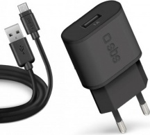 Sbs TETRKITMIC1ASTD Caricabatteria microUSB Kit di ricarica microUSB da viaggio