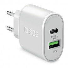Sbs TETRPD20W Caricabatterie Per Dispositivi Mobili 20W Bianco Interno