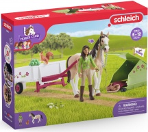 Schleich 42533 Horse Club Playset Il Campeggio di Sarah per Bambini da 5+ Anni