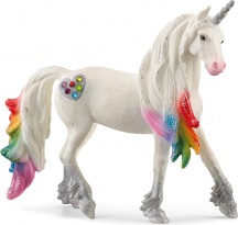 Schleich 70725 Bayala Action Figure Rainbow Love Unicorn Stallion per Bambini da 5+
