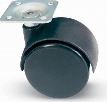 Serviceit 60060265 Ruota Nylon Gemellare con Piastra mm 40 Pezzi 4