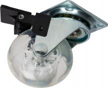 Serviceit KM-RD-50-CF Ruota per Mobili Trasparente � 50 Pias+Freno Pz 12