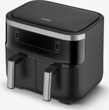 Severin FR 2463 Friggitrice ad Aria Doppio Cestello 8 Lt 2600 Watt con Timer Nero
