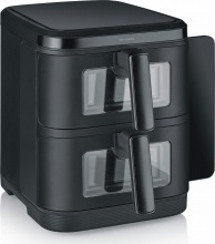 Severin FR 2468 Friggitrice ad Aria Doppio Cestello 11 Litri 2800 Watt Timer Nero