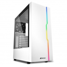 Sharkoon 32006 Case Pc Desktop Atx con Luci e Ventola Colore Bianco