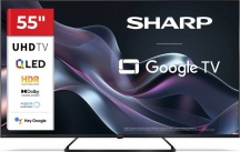 Sharp 55HP6265E Smart TV 55" 4K UHD QLED Google TV Vision - Atmos Classe F Nero