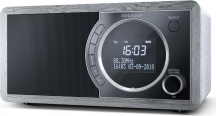 Sharp DR450GR Radio digitale portatile con DABDAB+FM e Bluetooth legno grigio