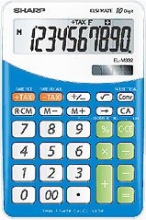 Sharp ELM332BBL Calcolatrice da Tavolo 10 Cifre. col. Blu EL332B