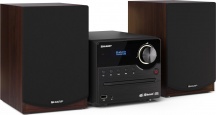 Sharp XL-B517D(BR) Micro Hi-Fi Bluetooth Lettore CD  MP3 Radio DAB+ 45W Marrone