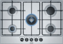 Siemens EC7A5QB80 Piano cottura 5 Fuochi incasso a gas (1 TurboWok) 75 cm Inox