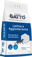 Signor Gatto 3RACSG.TS05SGPBM Lettiera Gatti 5 Lt Bianca Granuli Azzurri Marrone Pure Blue Micro