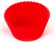 Silikomart 25420010165 Stampo in Silicone per Dolci Pirottini Set 6 Pezzi � 6,9 cm Rosso