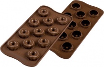 Silikomart 26149770065 Stampo in Silicone per Dolci Cioccolatini 11 Posti x 3 cm Choco Crown