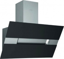 Silverline 3374 60 Cappa Cucina 60 cm Filtrante a Parete Inox e Vetro Nero - 3374