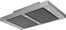 Silverline 4224.12 Cappa Cucina 120 Filtrante Incasso Vetro Nero Acciaio Inox