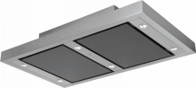 Silverline 4224.1 Cappa Cucina Incasso Filtrante a Soffitto 100x70 cm Vetro Nero