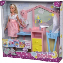 Simba 105733590 Steffi Love Baby Room con Steffi in Dolce Attesa Accessori 3+