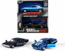 Simba 253202013 Jada Fast & Furious Twin 1:32 1969 Chevrolet Camaro 1968 Dodge Charger 8+