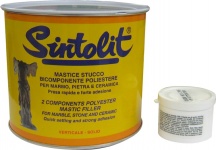 Sintolit 202 Mastice Stucco Marmo Bicomponente poliestere 175 ml Bianco