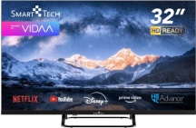 Smart Tech 32HV02V Smart TV 32" HD Ready LED Vidaa DVBT2CS2 Classe E WiFi Nero