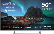 Smart Tech 55QA20V1 Smart TV 55 Pollici 4K Ultra HD Display QLED Android TV Nero